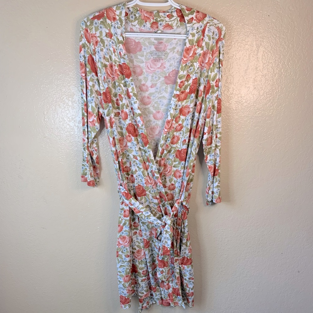 Posh Peanut Alma Maternity Postpartum Bamboo Renia Floral Robe Size L/XL - Picture 4 of 10